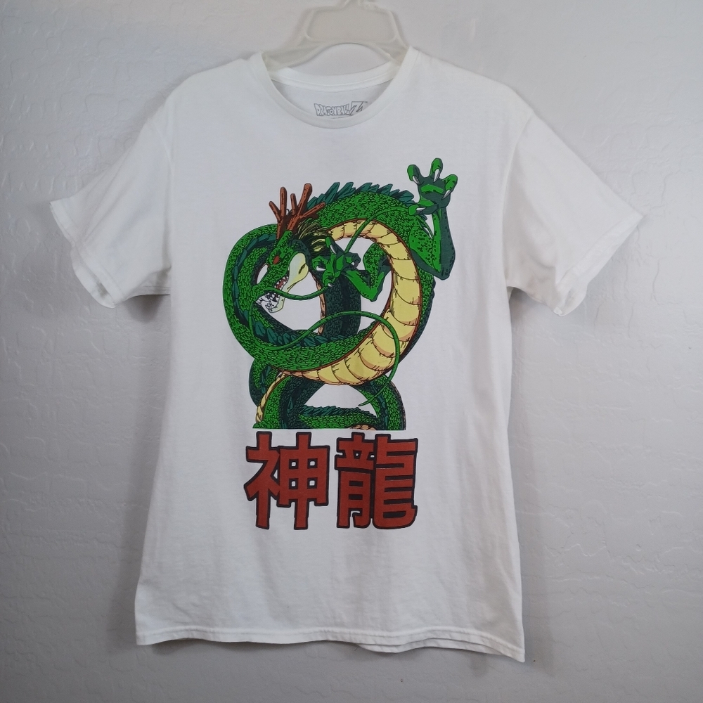 Dragon Ball Z Shirt Adult M Bird studios Green Dragon White Tee Mens